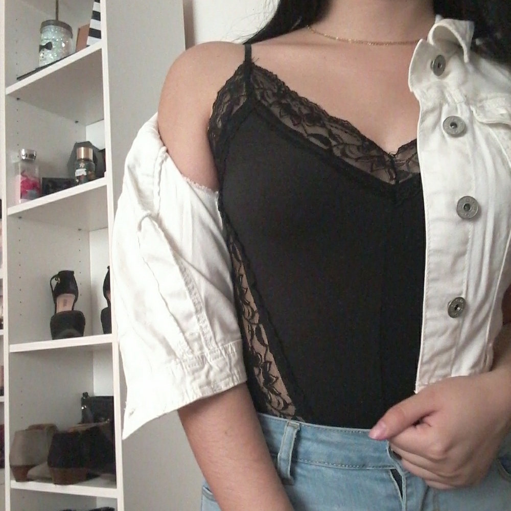 White Denim Vest by GUESS